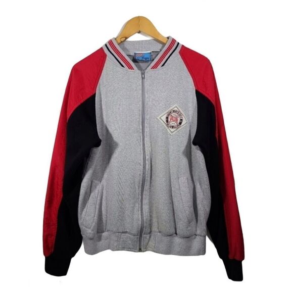 Spalding Vintage Sport Grey Bomber Jacket - Picture 1 of 9